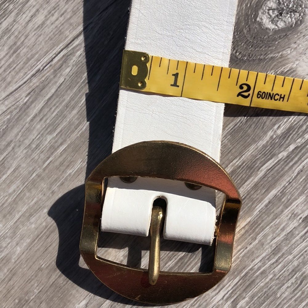 White gold detailing fashion belt - Picture 3 of 5